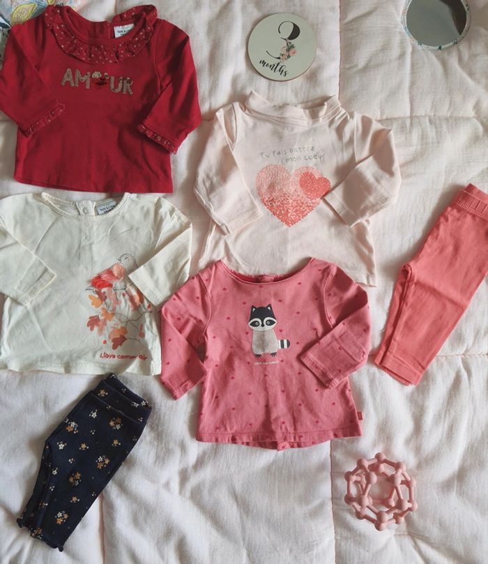 Lot t-shirt manches longues et leggings