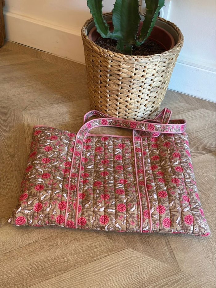 🌸 Sac cabas matelassé fleuri – Bloom Paris - photo numéro 6