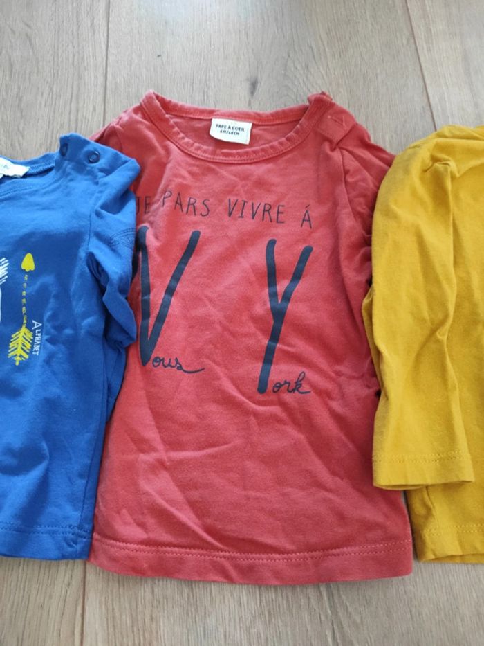 Lot de 3 t-shirt manches longues 6 mois - photo numéro 3
