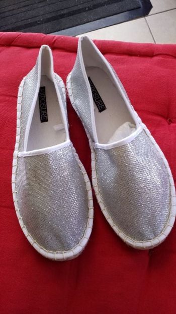 Espadrilles argentées pointure 40 neuve