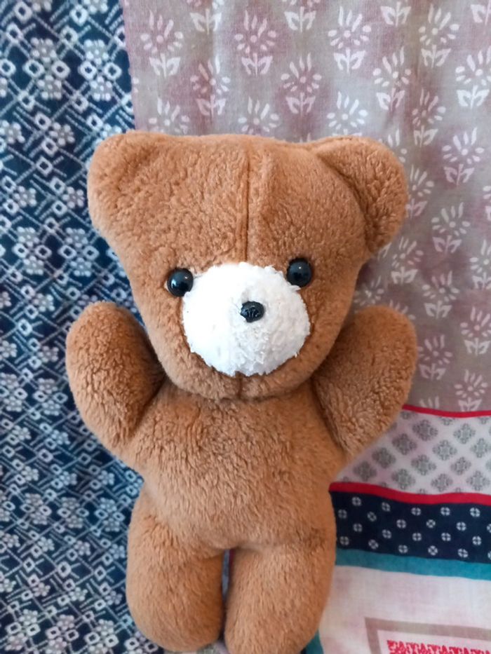 Peluche nounours vintage 33cm marron vintage - photo numéro 4
