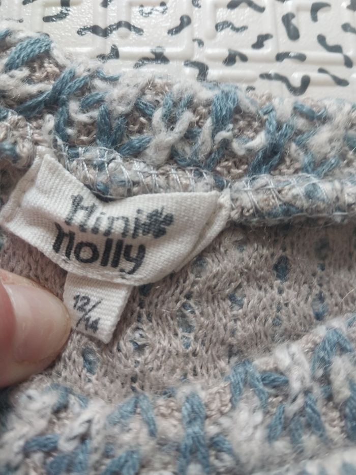 Pull Mini Molly 12/14 ans – Motif pied-de-poule bleu-gris - photo numéro 4