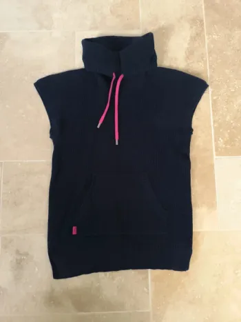 Pull col roulé marine M sans manche Lauren Ralph Lauren excellent état