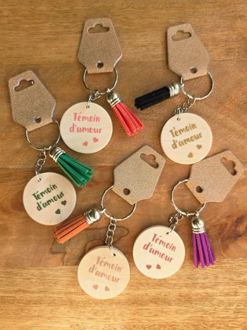 Porte clé témoin mariage