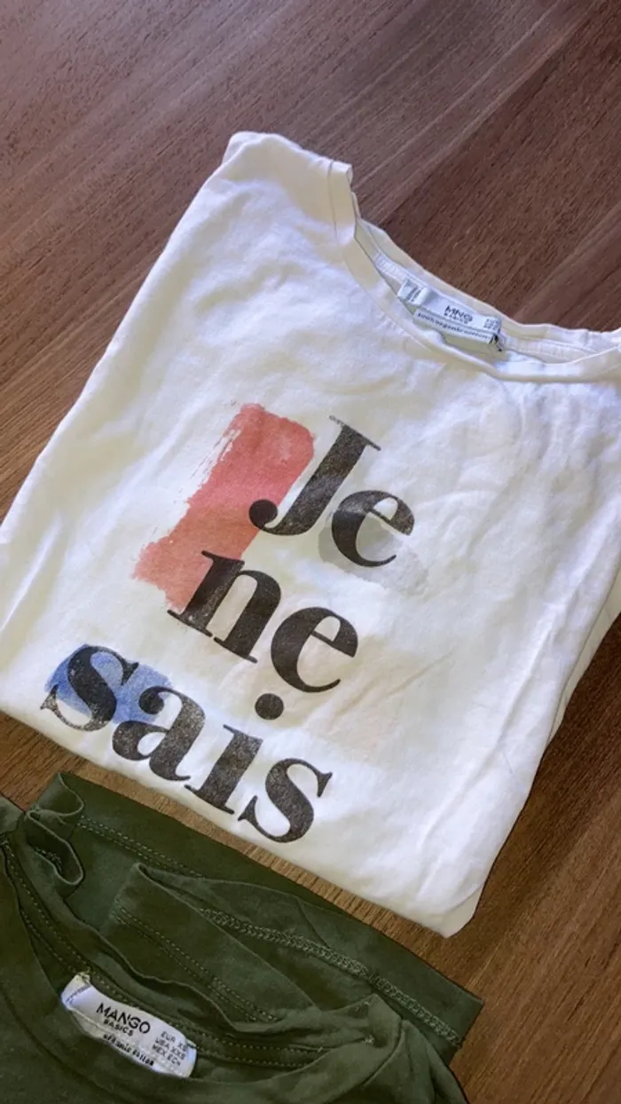 2 tee-shirts mango bon état xs - photo numéro 3