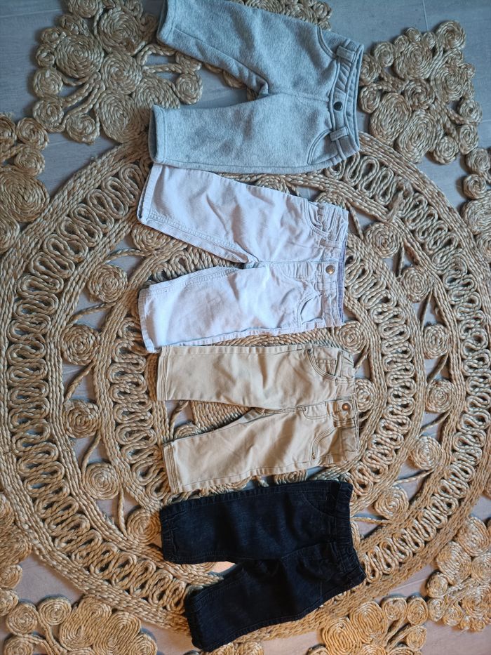 Lot 4 pantalons garçon 9 mois