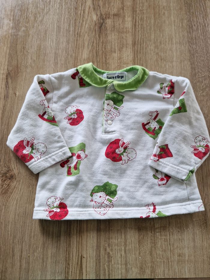 Haut manches longues "Sucre d'Orge" - Thème Noël