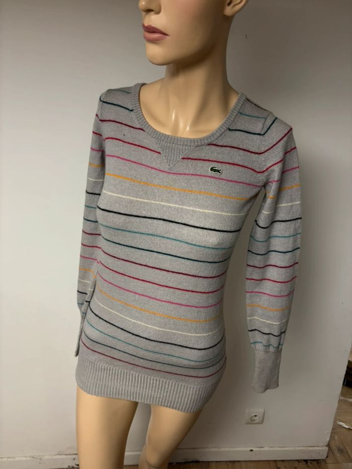 Pull en laine mérinos Lacoste femme - photo numéro 6