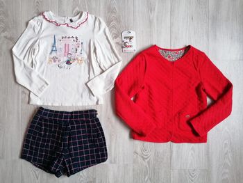 Sergent Major 
Tee shirt, short et Veste reversible Promenons nous dans Paris 
Taille 10 ans