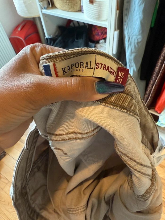 Jean beige kaporal straight - photo numéro 5