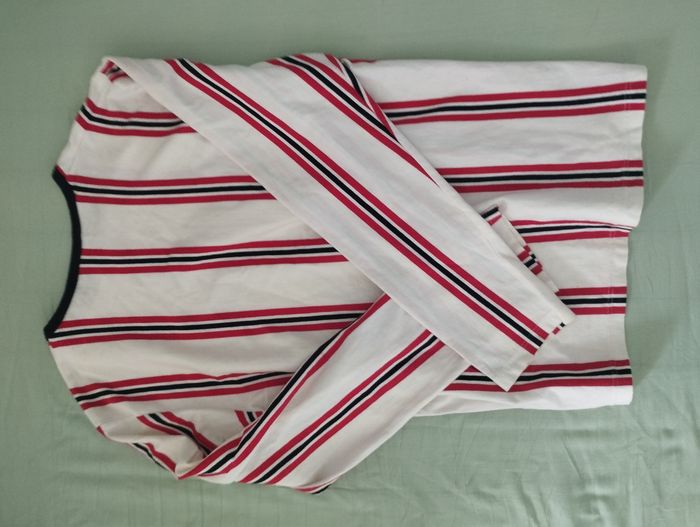 T-shirt manches longues style maillot de foot H&M taille M - photo numéro 4