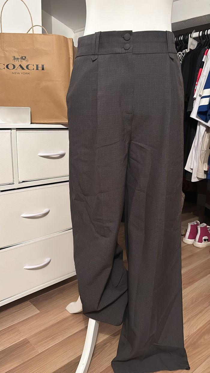 Pantalon gris anthracite large Monoprix T36