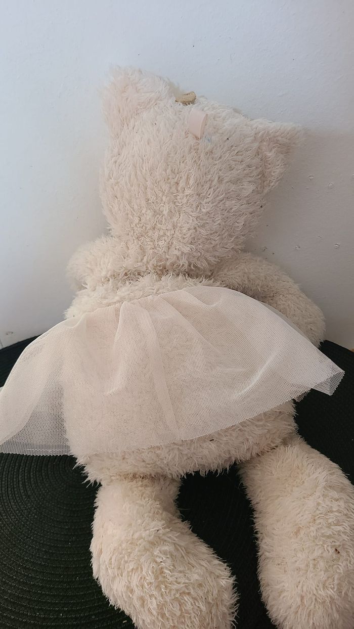 chat etam rose pale peluche doudou chat range pyjama en tutu 48 cm - photo numéro 2