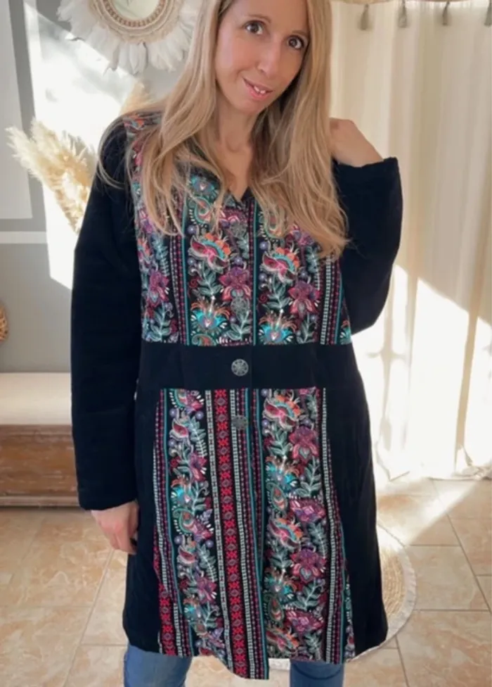 Magnifique manteau bohème chic doux et chaud . - photo numéro 7