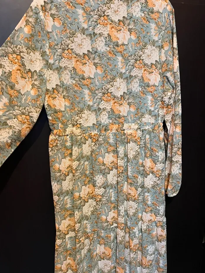 Robe imprimée bleue et orange neuve L/XL - photo numéro 9