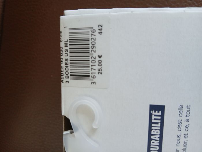 lot de trois bodies manches longues petit bateau 18 mois - photo numéro 2