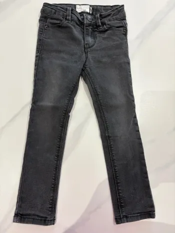 Jeans super Skinny noir/gris foncé 4 ans fille Kiabi