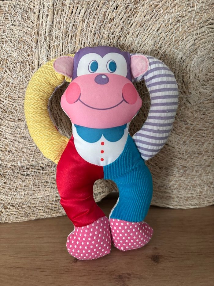 Vintage doudou hochet singe grelot playskool - photo numéro 2