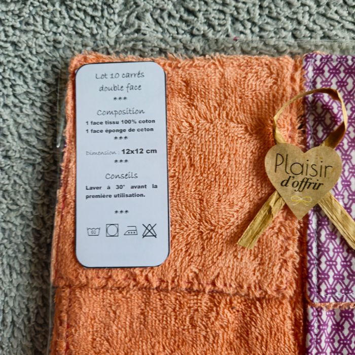 10 lingettes lavables 12x12 cm - photo numéro 3