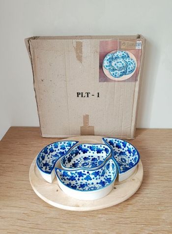 🌿 Plateau apéritif rotatif avec coupelles 🌿