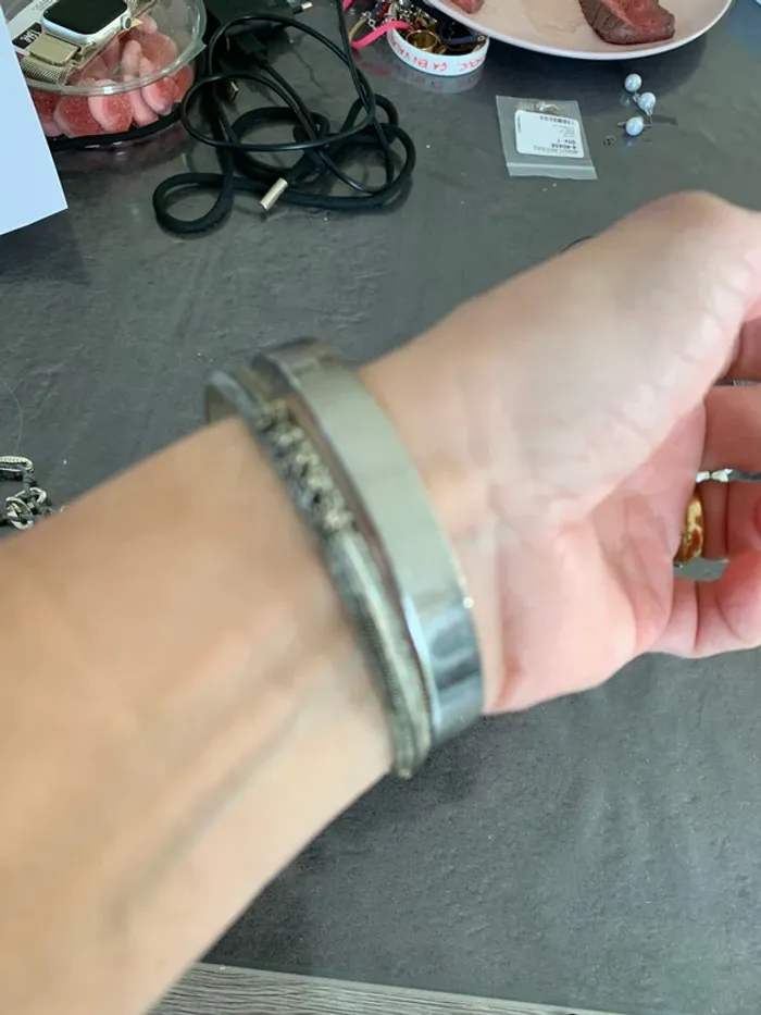 Lot de 2 bracelets rigides femme - photo numéro 3