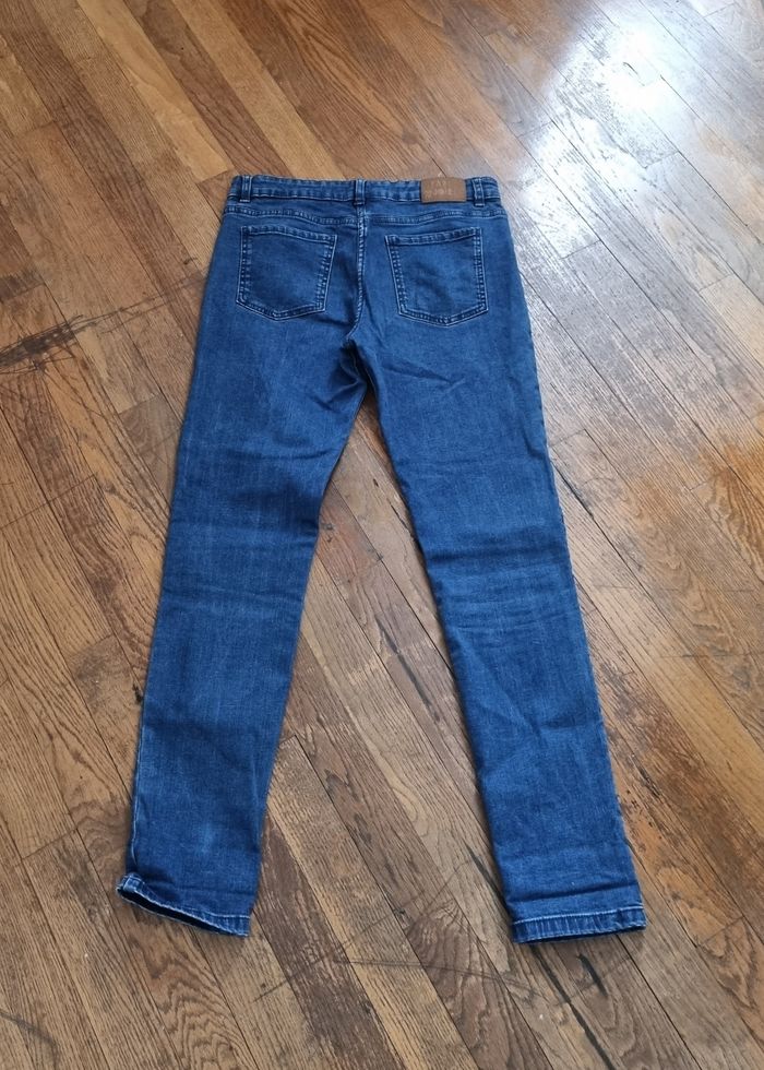 pantalon en jean fille bleu du pareil au même taille 14ans - photo numéro 3