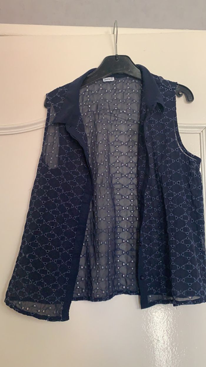 Veste sans manche bleue S