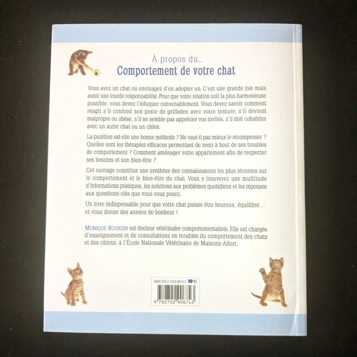Livre "A propos du comportement de votre chat" - photo numéro 2