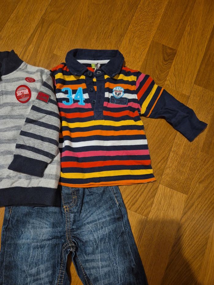 Ensemble orchestra 2 haut et 1 jeans taille 6 mois - photo numéro 3