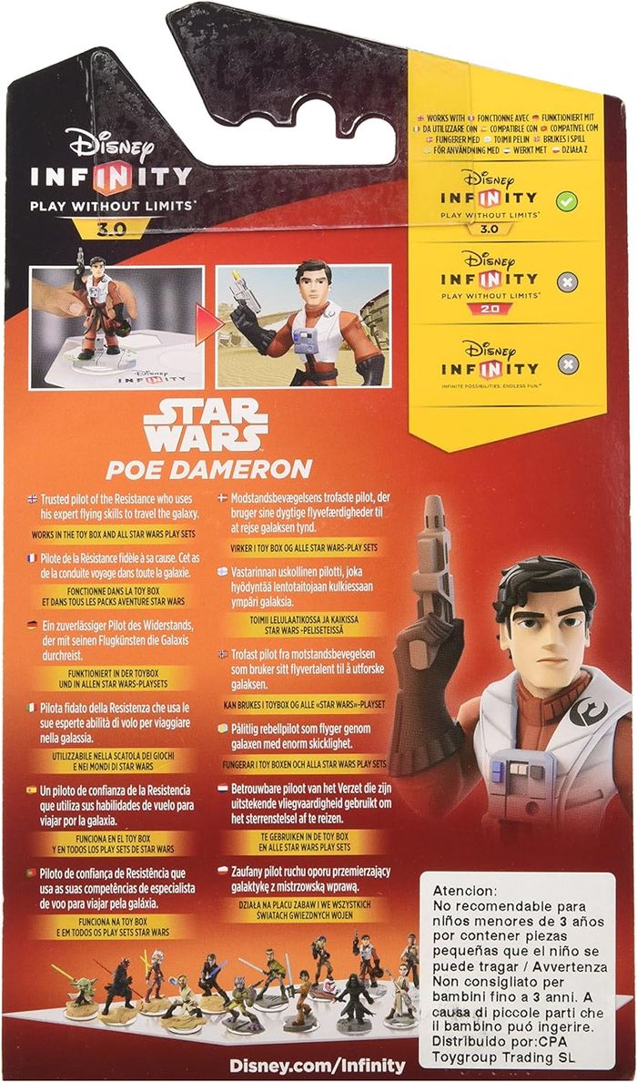 FIGURINE INFINITY 3.0 STAR WARS POE DAMERON - photo numéro 2