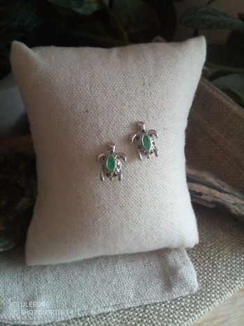 Boucles d'oreilles tortues argentées