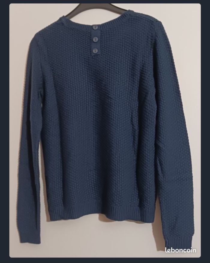 Pull d'hiver, bleu marine, foncé - photo numéro 2