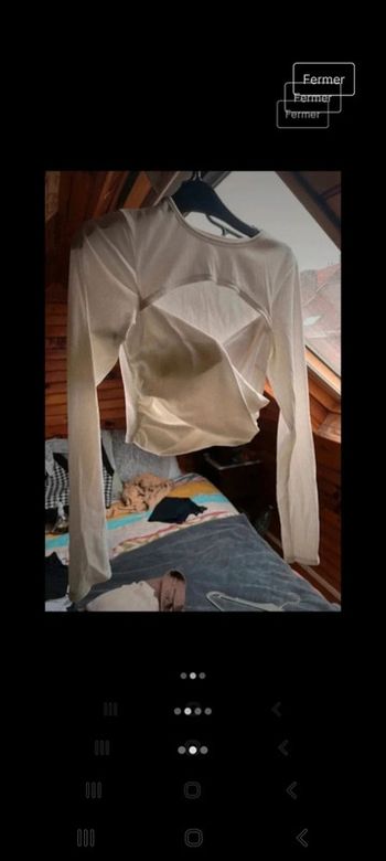 Joli haut femme avec coques taille 36