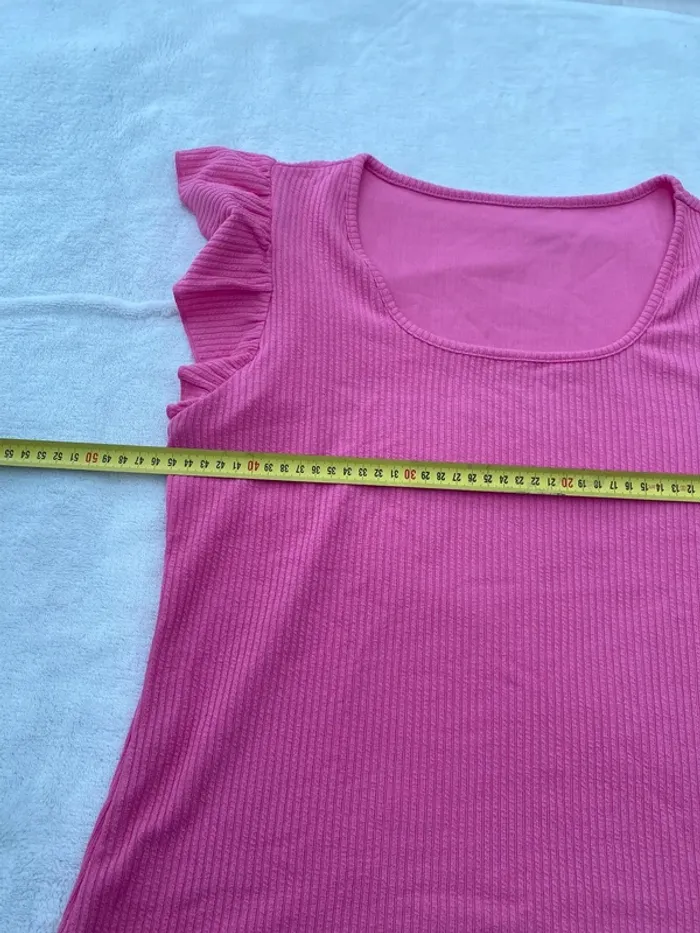 Teeshirt débardeur rose vif fuschia neuf - photo numéro 11