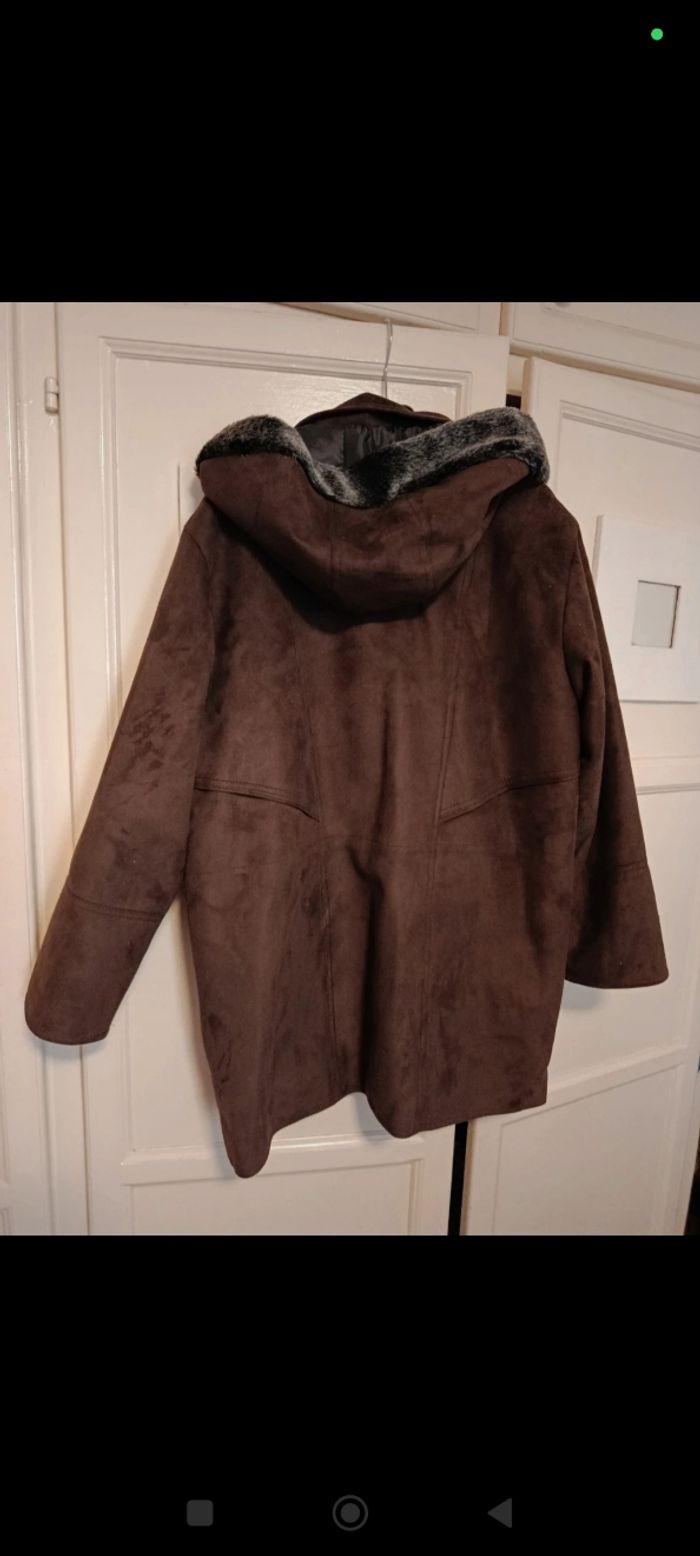 Veste longue marron - Taille L - photo numéro 2