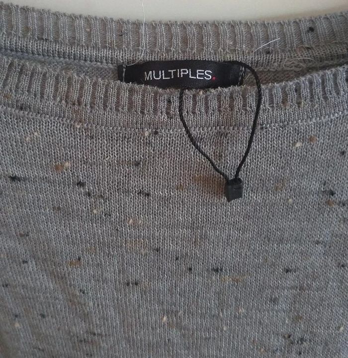 Robe Pull Gris Chiné marque Multiples Créateur Neuve - photo numéro 3