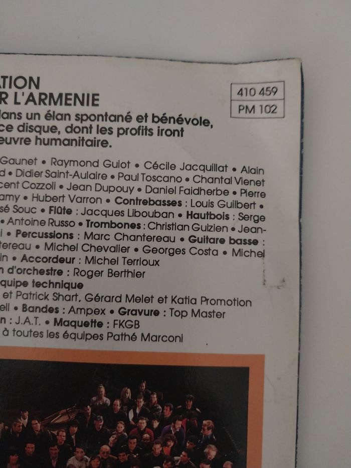 45T Aznavour – Pour toi Arménie (1989) - photo numéro 3
