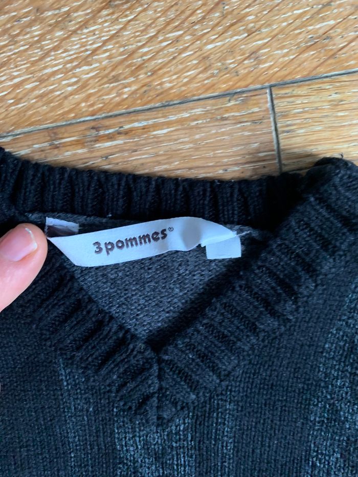 Pull sans manches bébé 12 mois 3 pommes - photo numéro 3