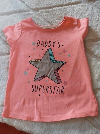 T shirt rose clair fille primark 3 / 4 ans