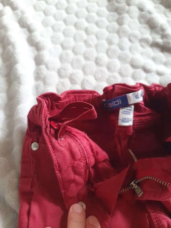 Pantalon jean rouge slim okaidi garcon - photo numéro 4