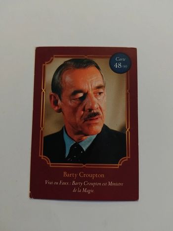 🃏 Carte Harry Potter (Auchan) - Wizarding World - Barty Croupton 48/90