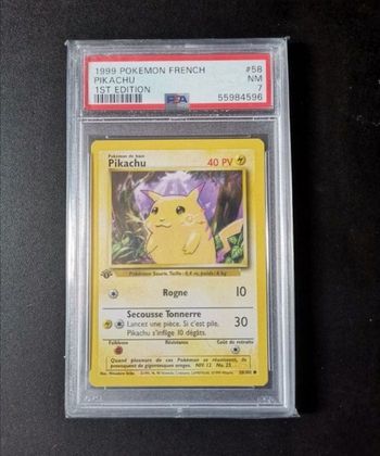 Pikachu édition 1 set de base psa 7