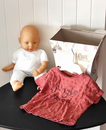 👕 T-shirt bébé garçon brique – 18/24 mois – Très bon état