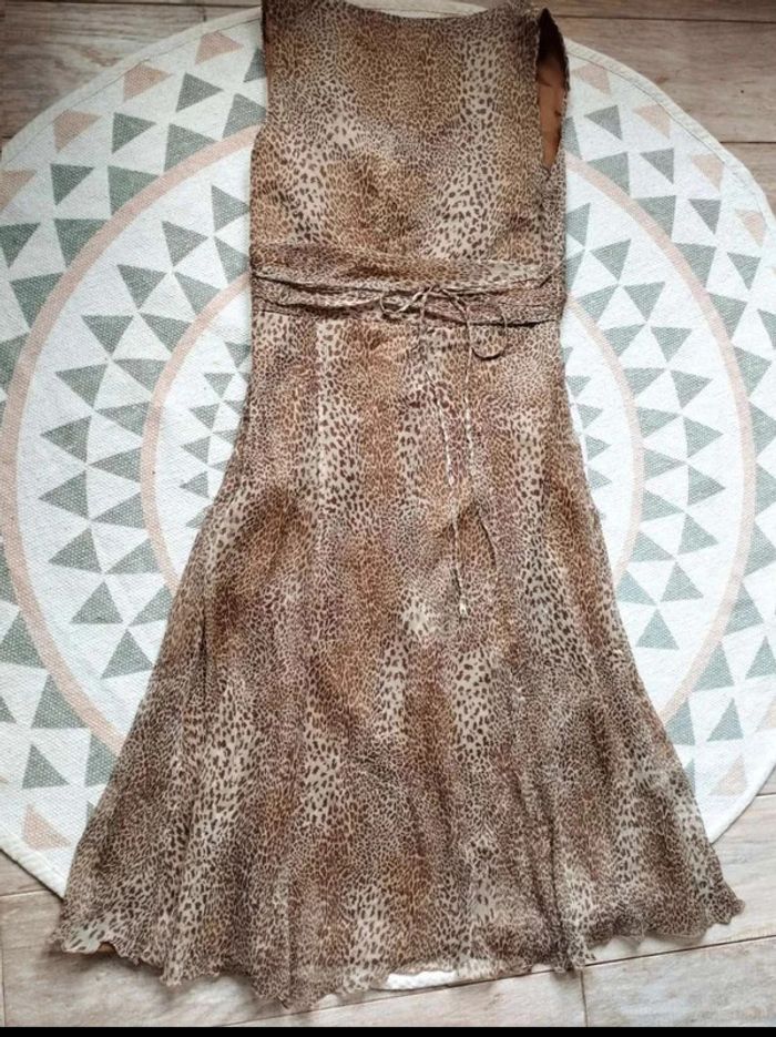 Robe 100% soie - Léopard - Sinequanone Vintage - 36 = 32 actuel - Parfait état - photo numéro 12