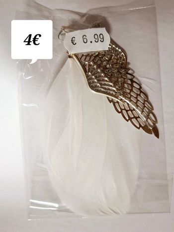 Boucle d'oreille plume