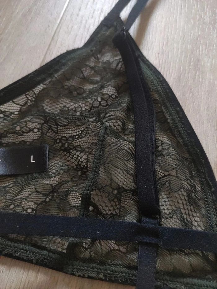 Undiz soutien-gorge dentelle kaki L - photo numéro 6