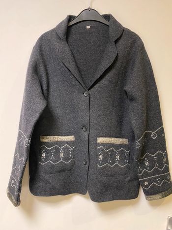 Superbe veste grise en laine taille 38/40