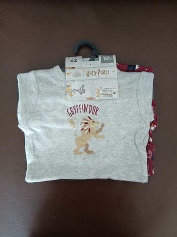 lot 2 pyjamas fille en coton harry potter 54 cm 1 mois 