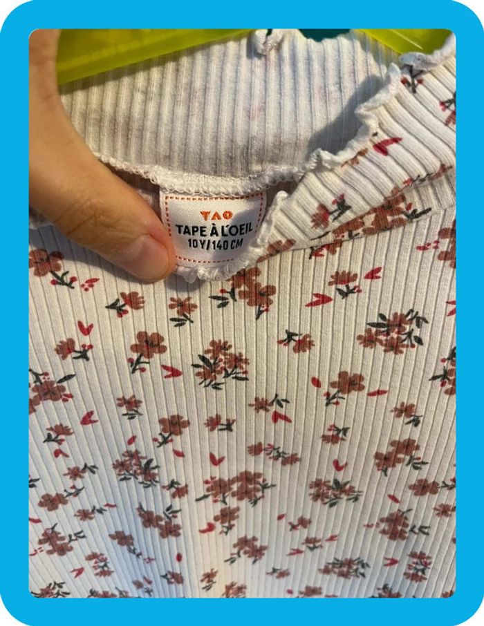 T-shirt manches longues col roulé 10 ans tape à l’œil - photo numéro 2