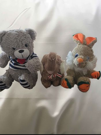 Lot de 3 peluches enfant